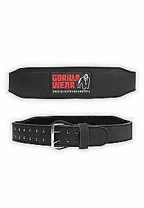 חגורה מעור GW 4 Inch Leather Lever שחורה חגורה מעור GW 4 Inch Leather Lever שחורה