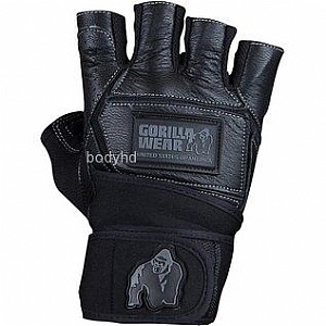 כפפות עור משולב של Gorilla Wear עם רצועת מפרק כפפות עור משולב של Gorilla Wear עם רצועת מפרק