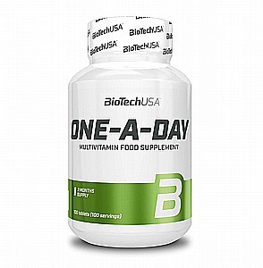 100 טבליות מולטי ויטמין BioTechUSA One a Day 100 tbl 100 טבליות מולטי ויטמין BioTechUSA One a Day 100 tbl